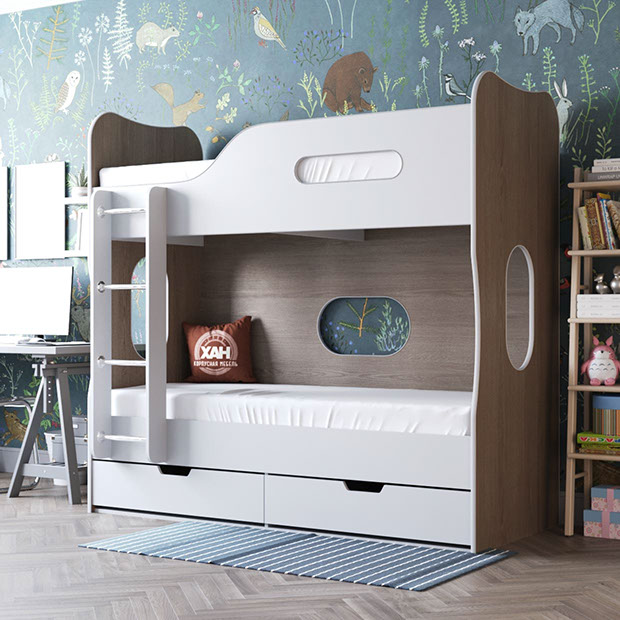 Детская двухъярусная кровать Артек в интерьере