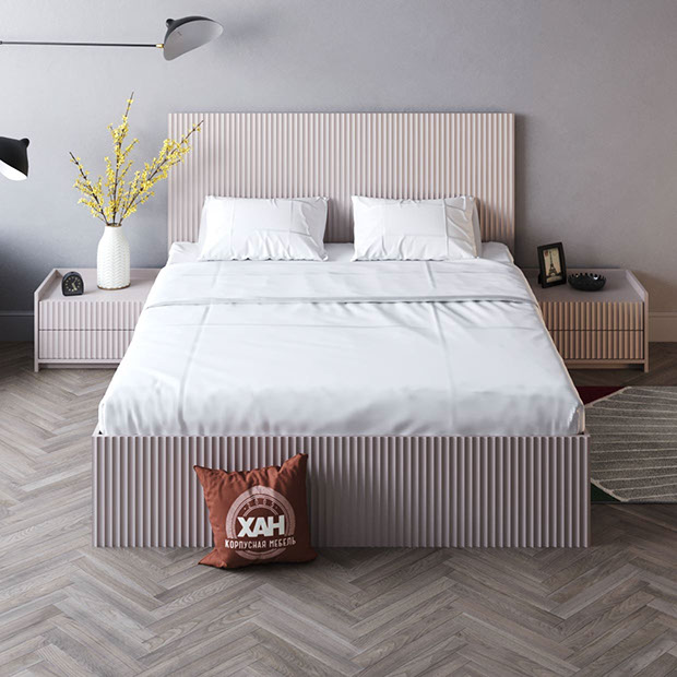 Двуспальная кровать Ривьера вид спереди