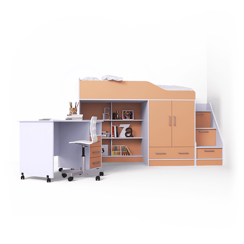 Светлая, современная кухня с надстройкой под потолок