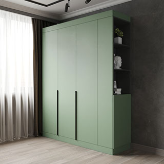 Шкаф распашной с фрезеровкой Чешуя, терракотового цвета