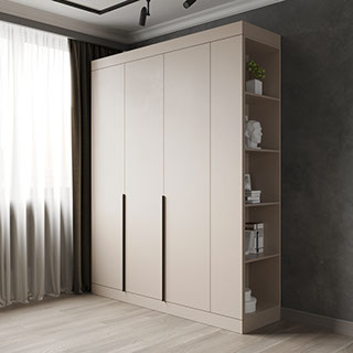 Шкаф распашной с фрезеровкой Чешуя, терракотового цвета